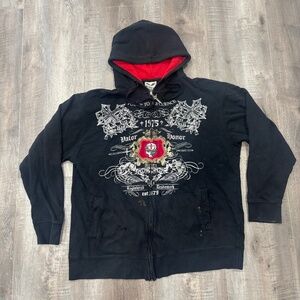 avirex oversized zip up